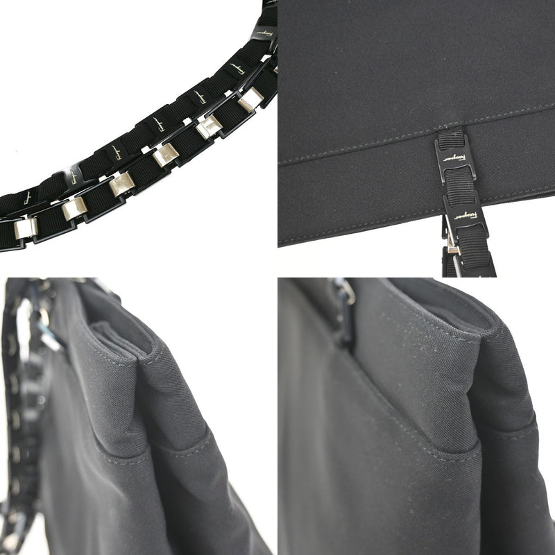 Salvatore Ferragamo Vala Tote Nylon Black