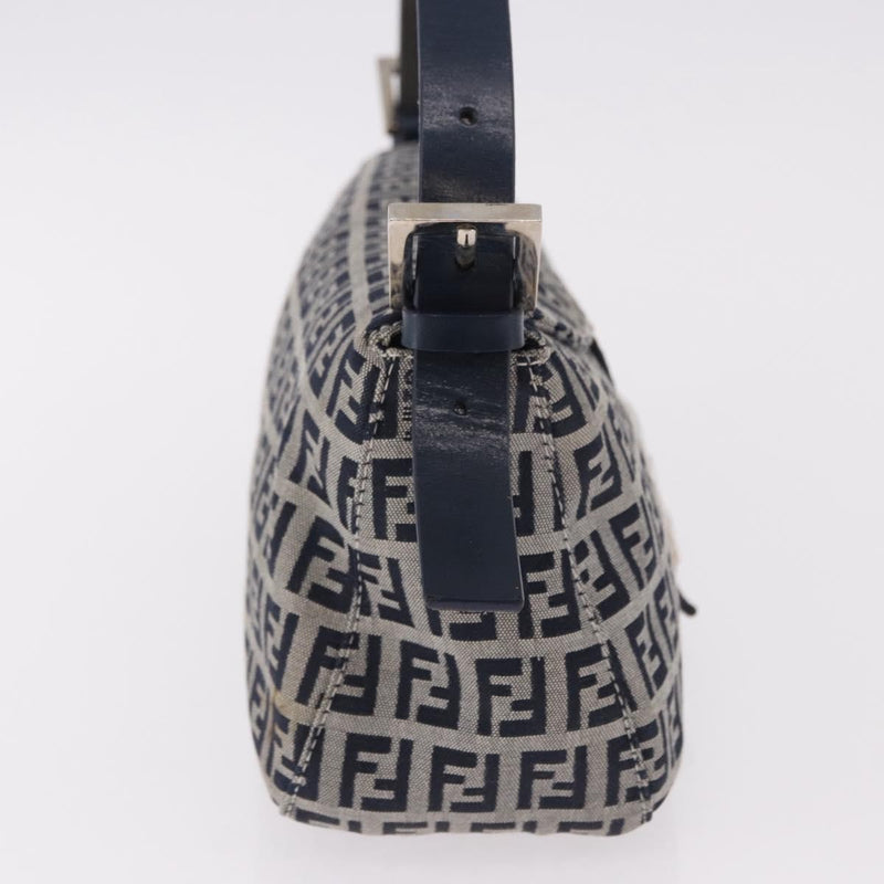 Fendi Baguette Zucchino Canvas Navy Bag