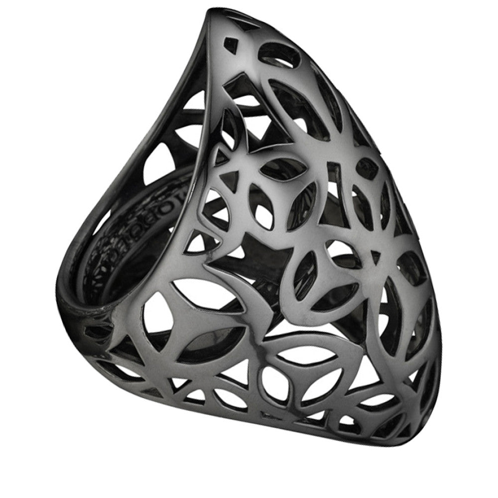 Brand New Di Modolo Sahara Ring Plated Black Rhodium Msrp 295.00 925