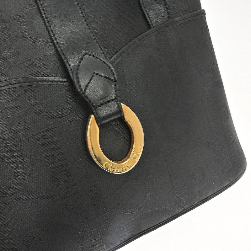 Christian Dior Vintage Canvas Black Pvc Bag