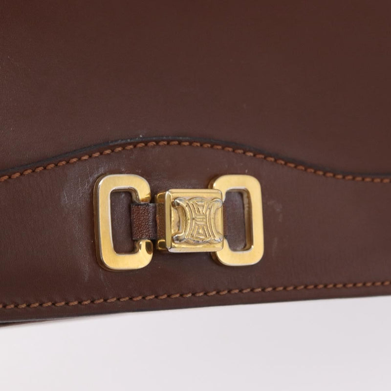 Celine Triomphe Leather Brown Bag