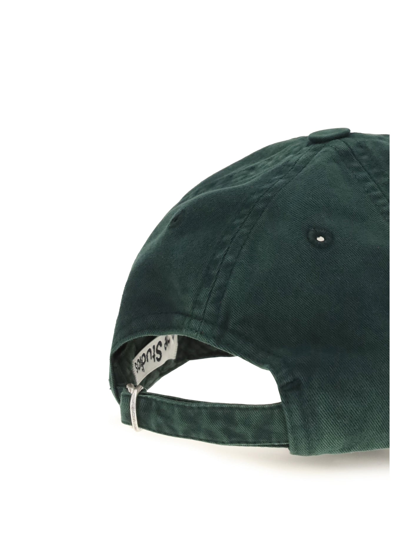 Acne Studios C40475 Washed Cotton Twill Baseball Cap — Green Caps