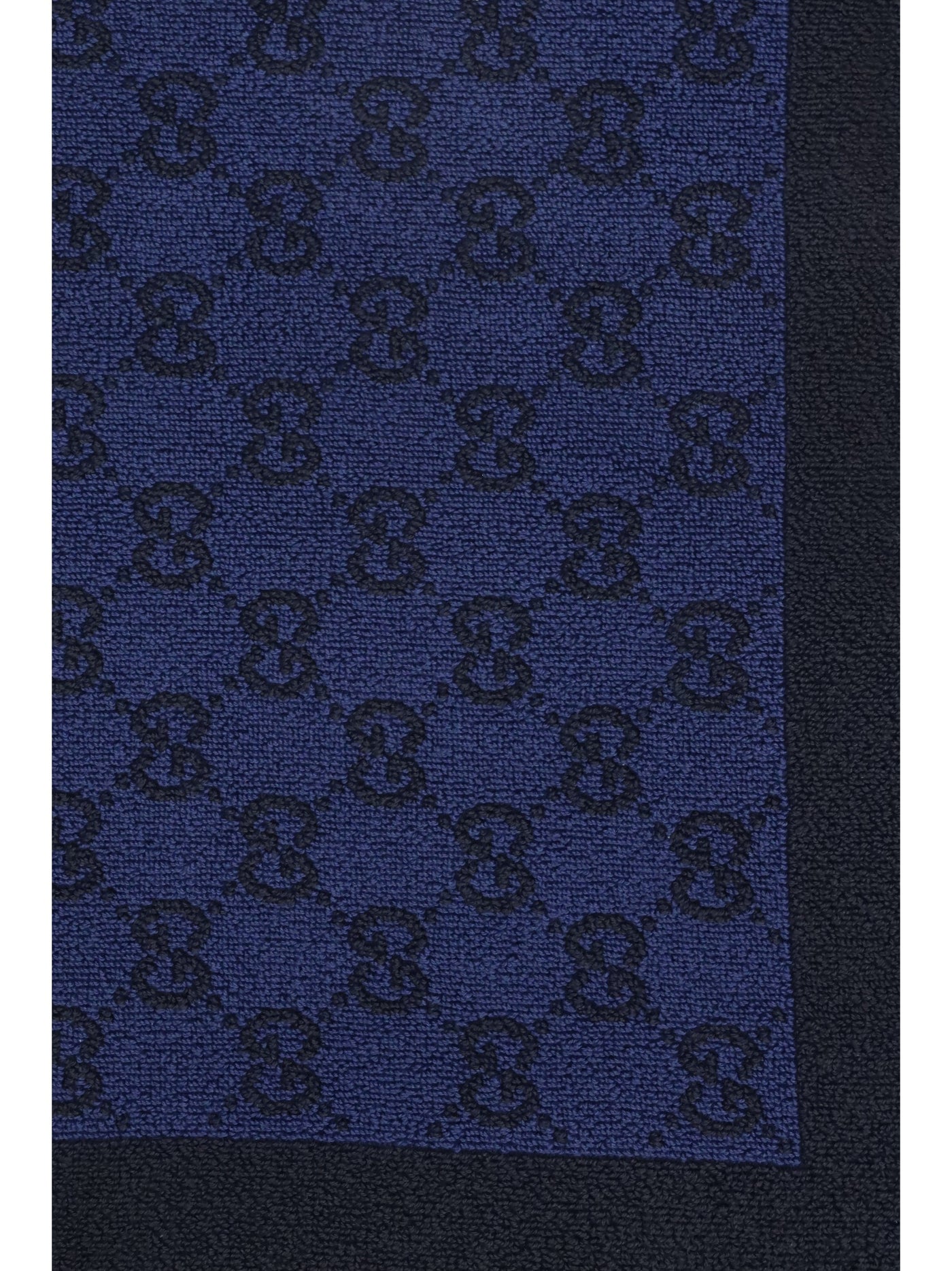 Gucci Gg Jacquard Terry Cotton Scarf — Blue Scarfs