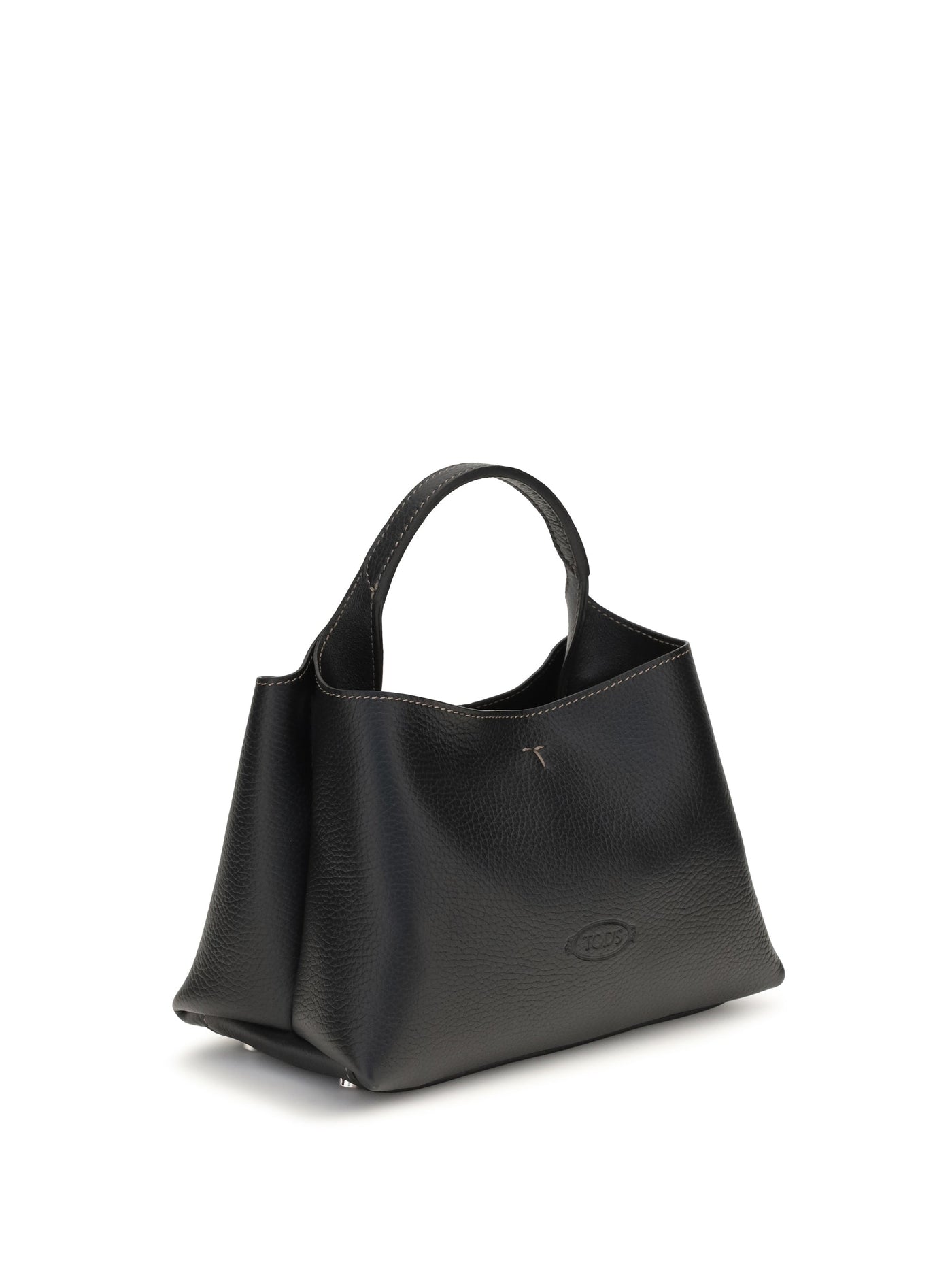 Tods Shoulder Bag — Black Calf Leather