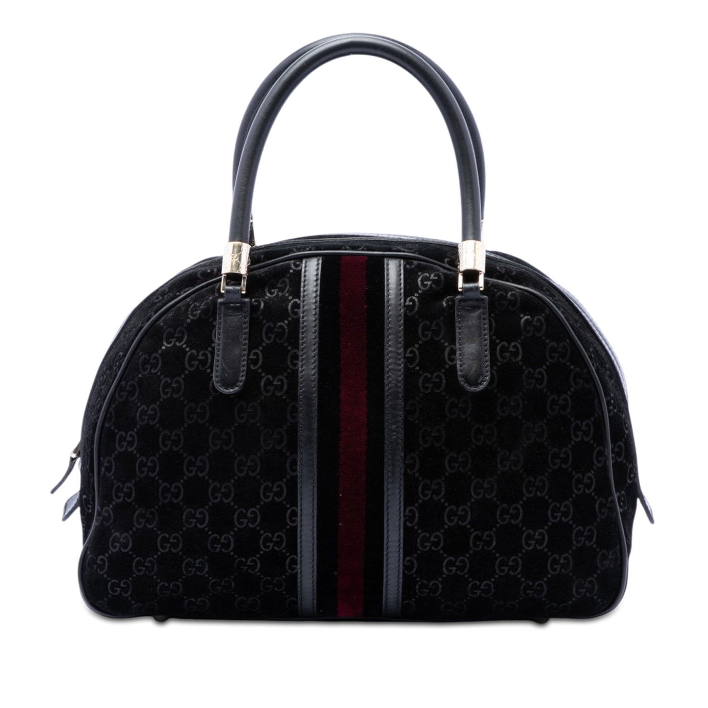 GG Suede Web Dome Handbag - Image 1