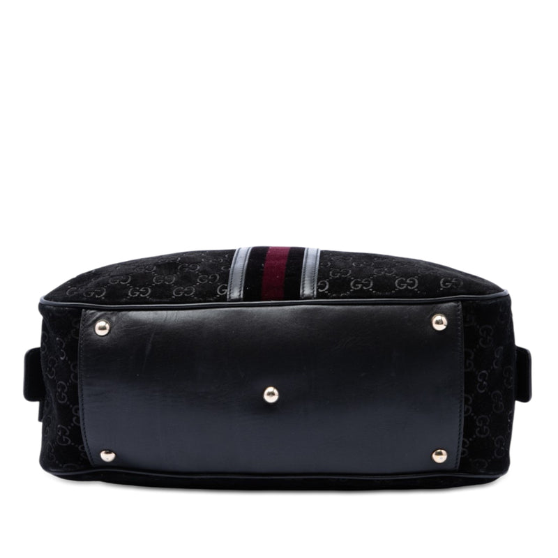 GG Suede Web Dome Handbag - Image 3
