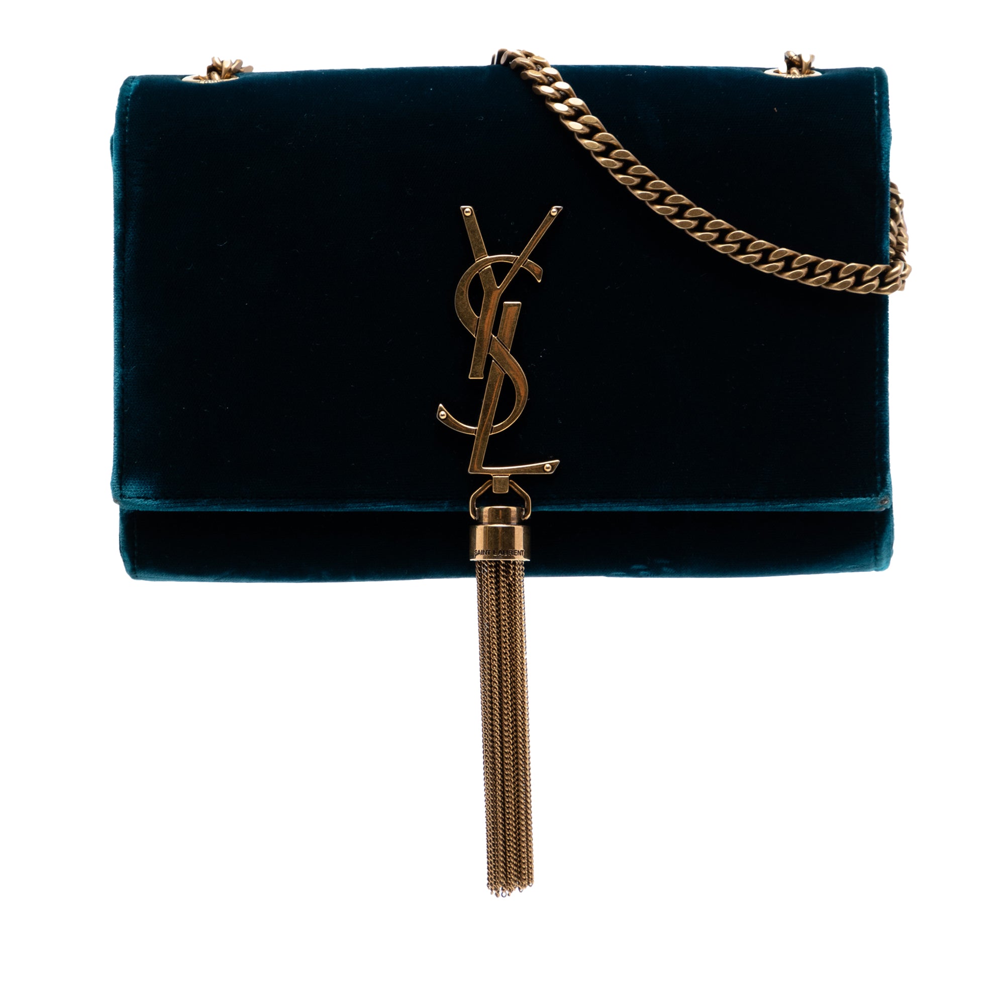 Small Velvet Monogram Kate Tassel Crossbody - Image 1
