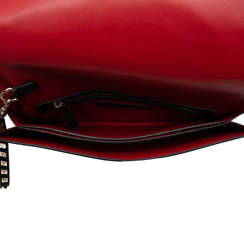 Canvas and Nappa Camouflage Rockstud Wristlet Clutch - Image 4