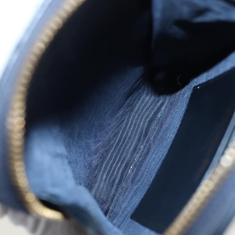 Christian Dior 30 Montaigne Phone Holder On Chain Oblique Canvas Navy Bag
