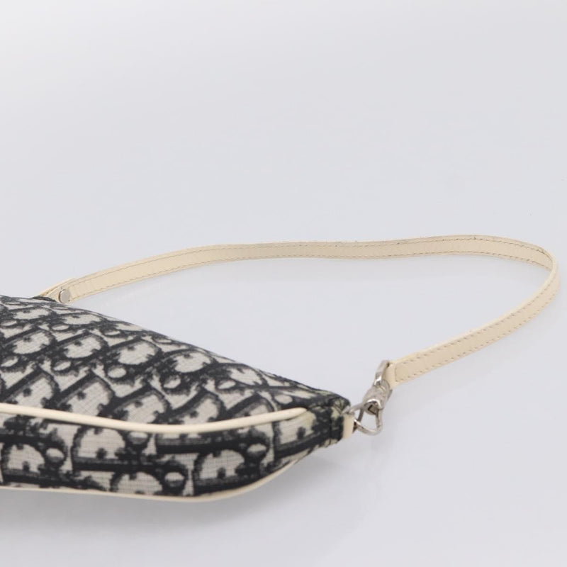 Christian Dior Vintage Saddle Diorissimo Canvas Gray Bag