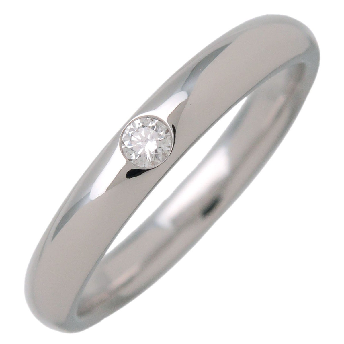 Harry Winston Single Diamond Band Platinum With Silver Bijoux