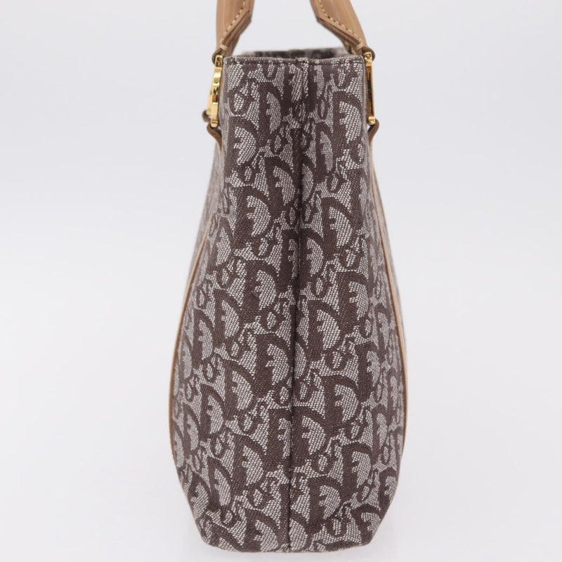 Christian Dior Vintage Open Diorissimo Canvas Brown Bag