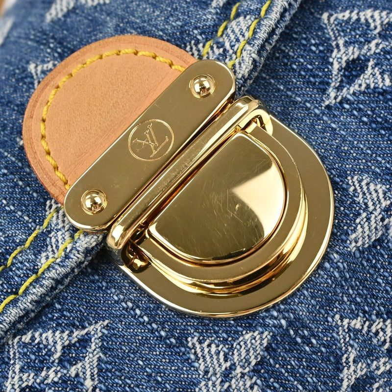 Louis Vuitton Pleaty Denim Blue Denim_jeans Bag