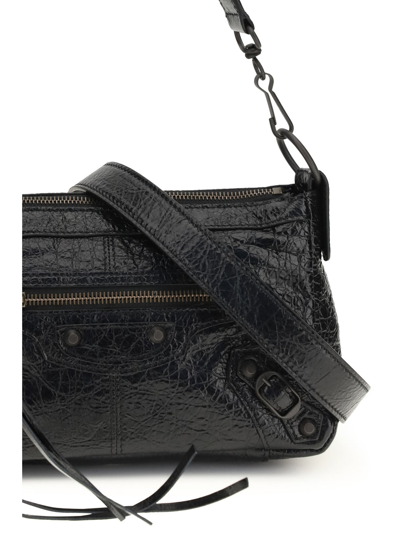 Balenciaga Le City Shoulder Bag — Black Lamb Ovis Aries