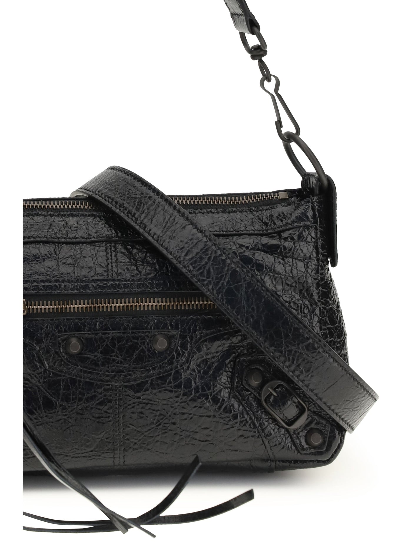 Balenciaga Le City Shoulder Bag — Black Lambskin