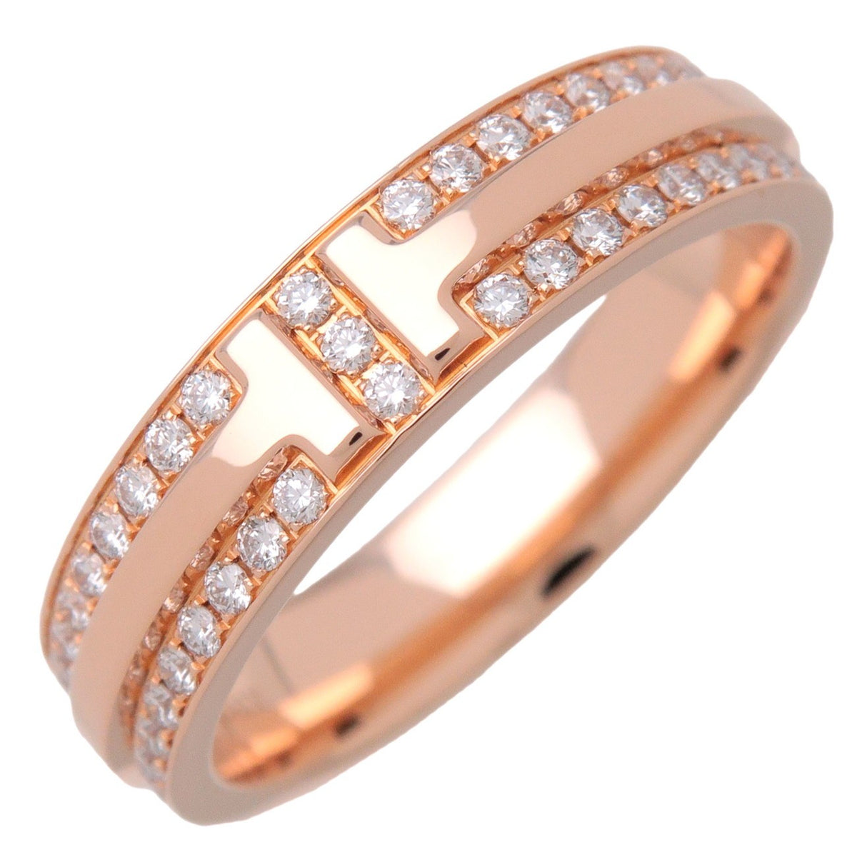 Tiffany & Co. T Two 18k Rose Gold And Diamonds Rose_gold Bijoux