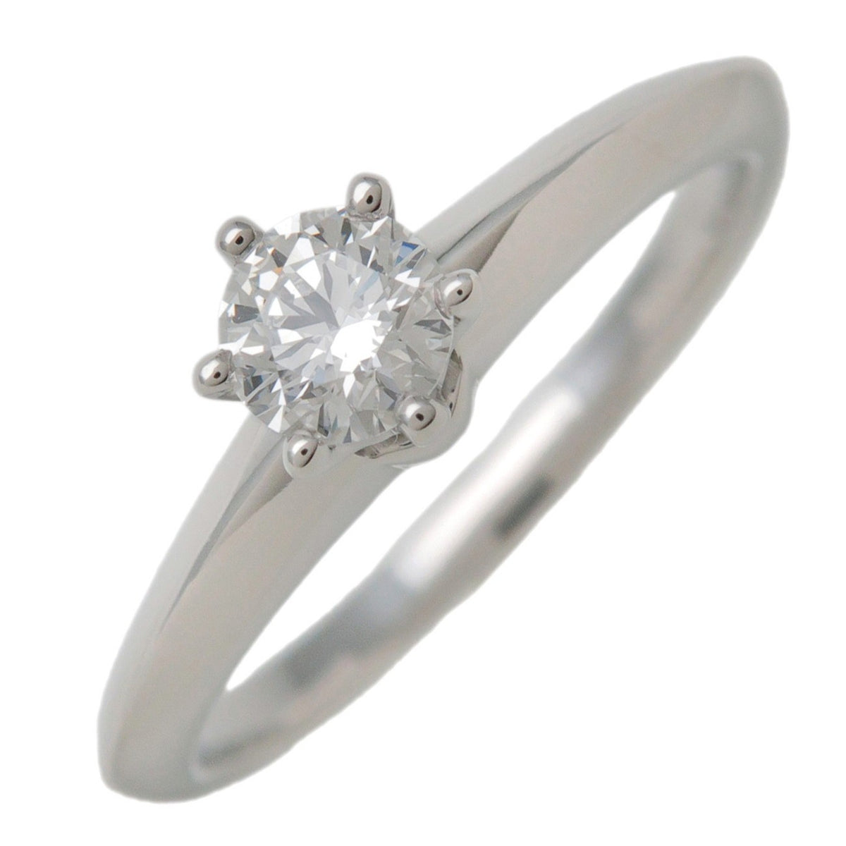 Tiffany & Co. Setting Solitaire Platinum With Rbc Diamond Silver Bijoux