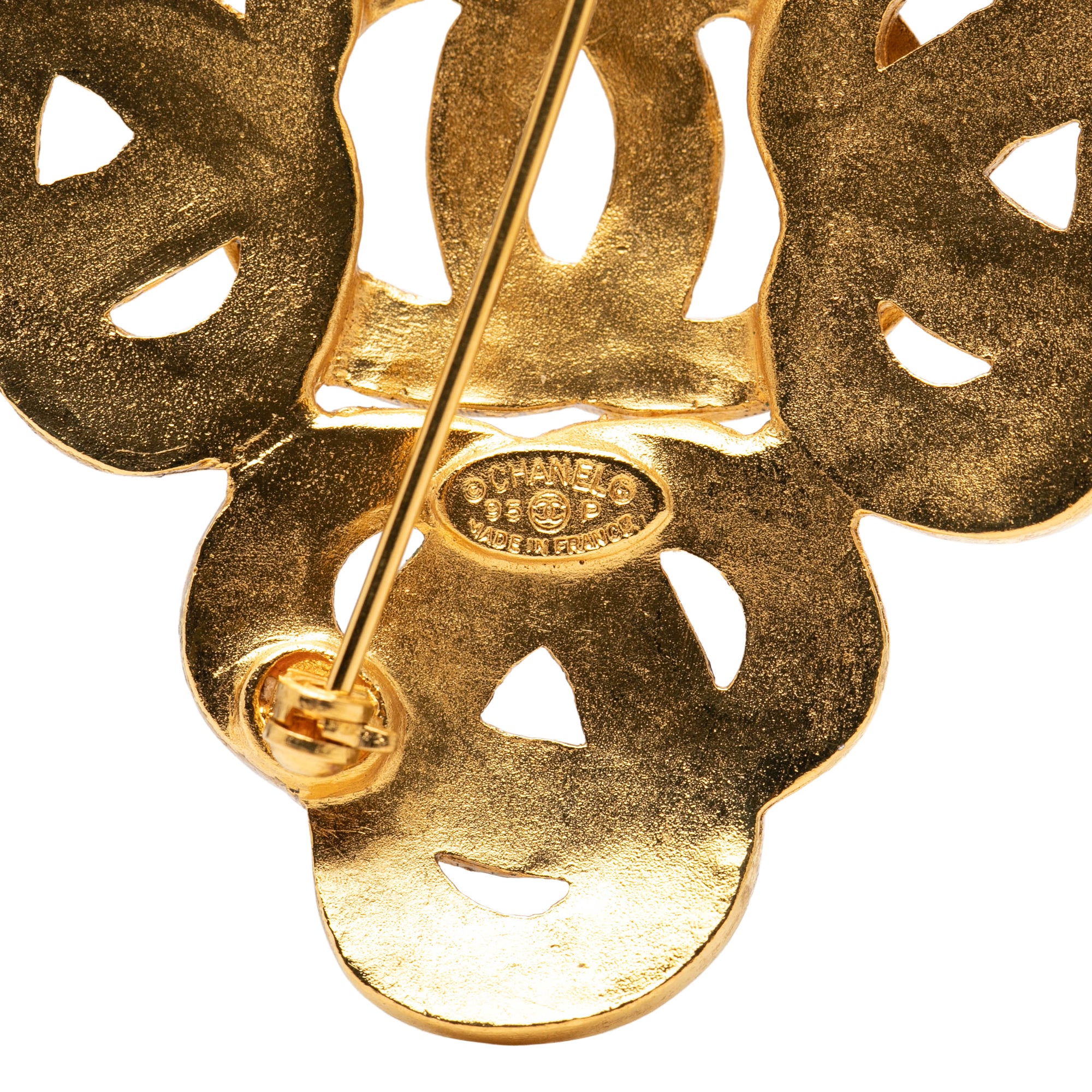 CC Gold Plated Twisted Brooch - Image 3