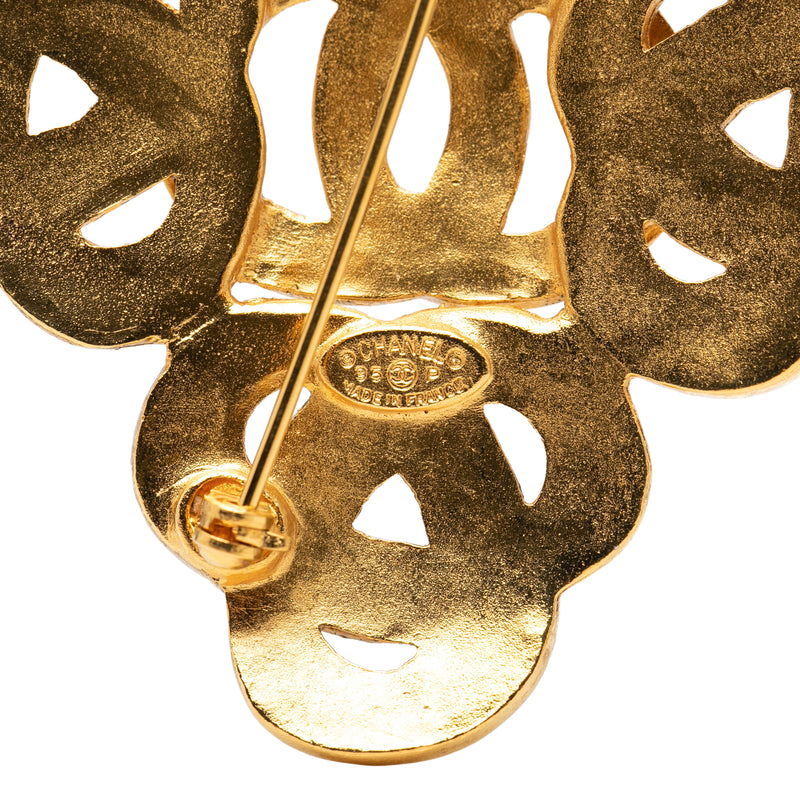 CC Gold Plated Twisted Brooch - Image 3