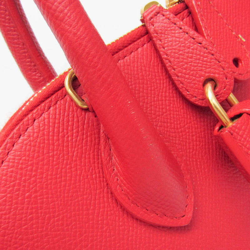 Balenciaga Logo Ville Leather Red Bag