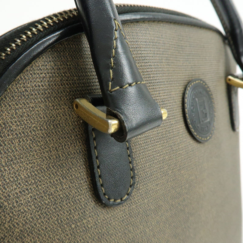 Fendi Vintage Dome Satchel Leather Brown