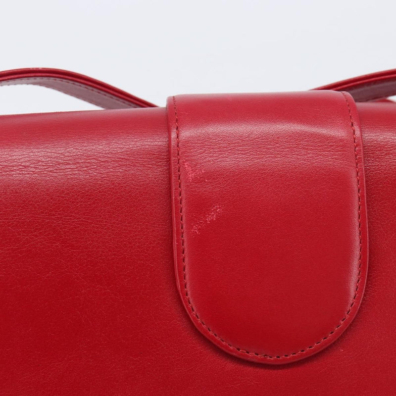 Saint Laurent Vintage Shoulder Bag Leather Red