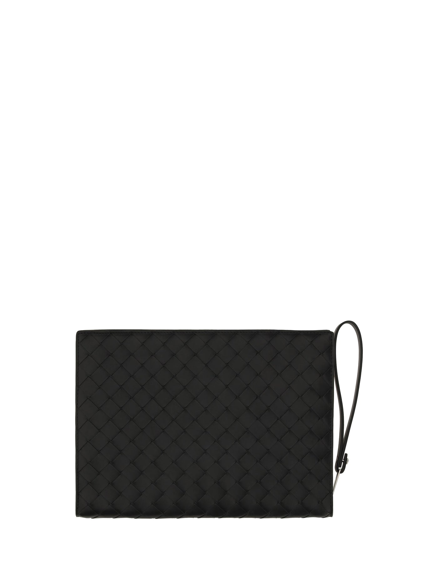 Bottega Veneta Intrecciato Weave Leather Wallet — Black