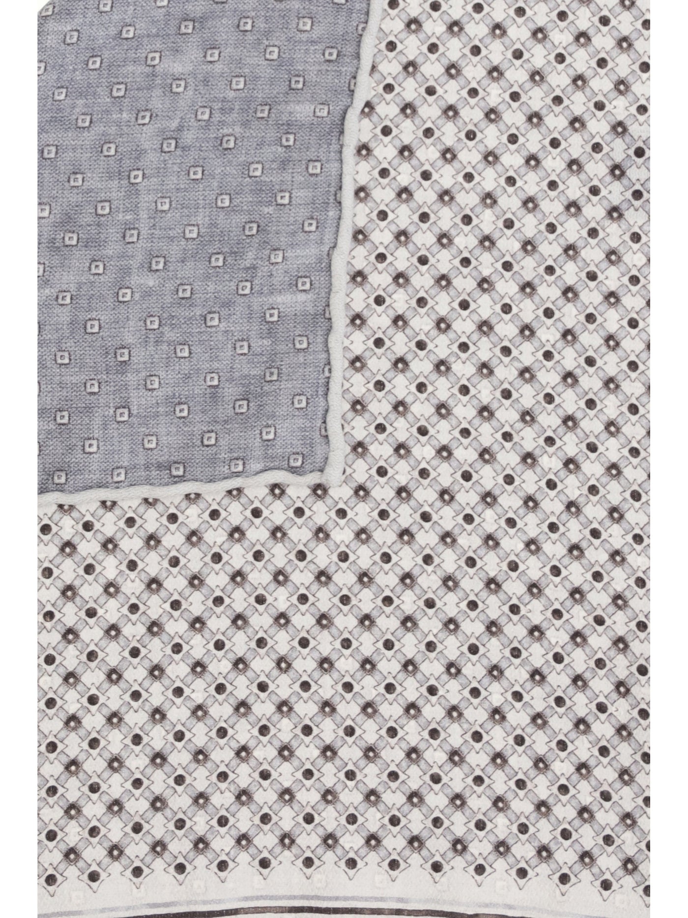 Brunello Cucinelli Silk Geometric Pocket Square — Hazelnut Scarfs