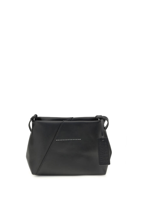 Mm6 Maison Margiela Calf Leather Shoulder Bag — Black Bos Taurus