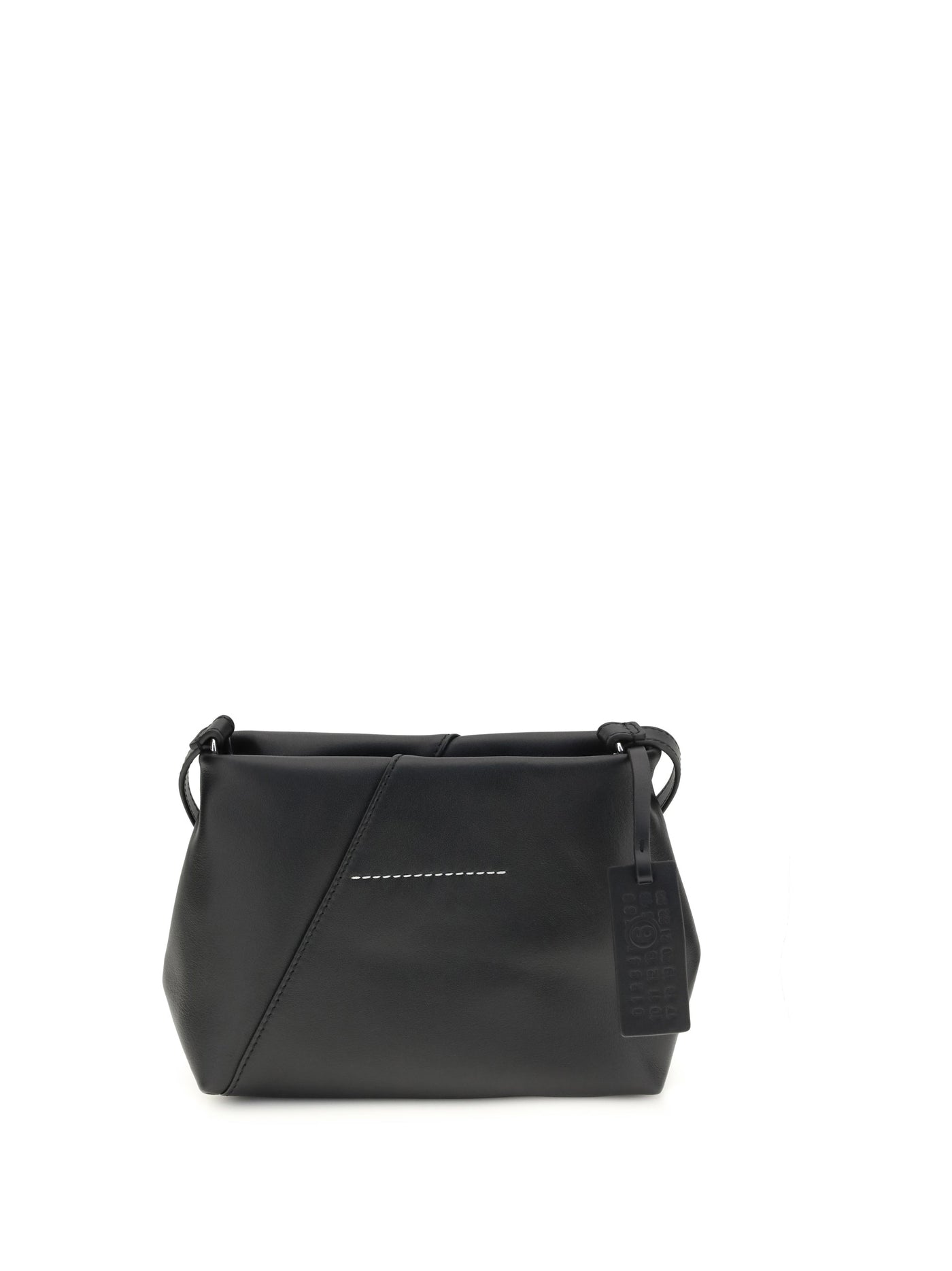 Mm6 Maison Margiela Shoulder Bag — Black Calf Leather