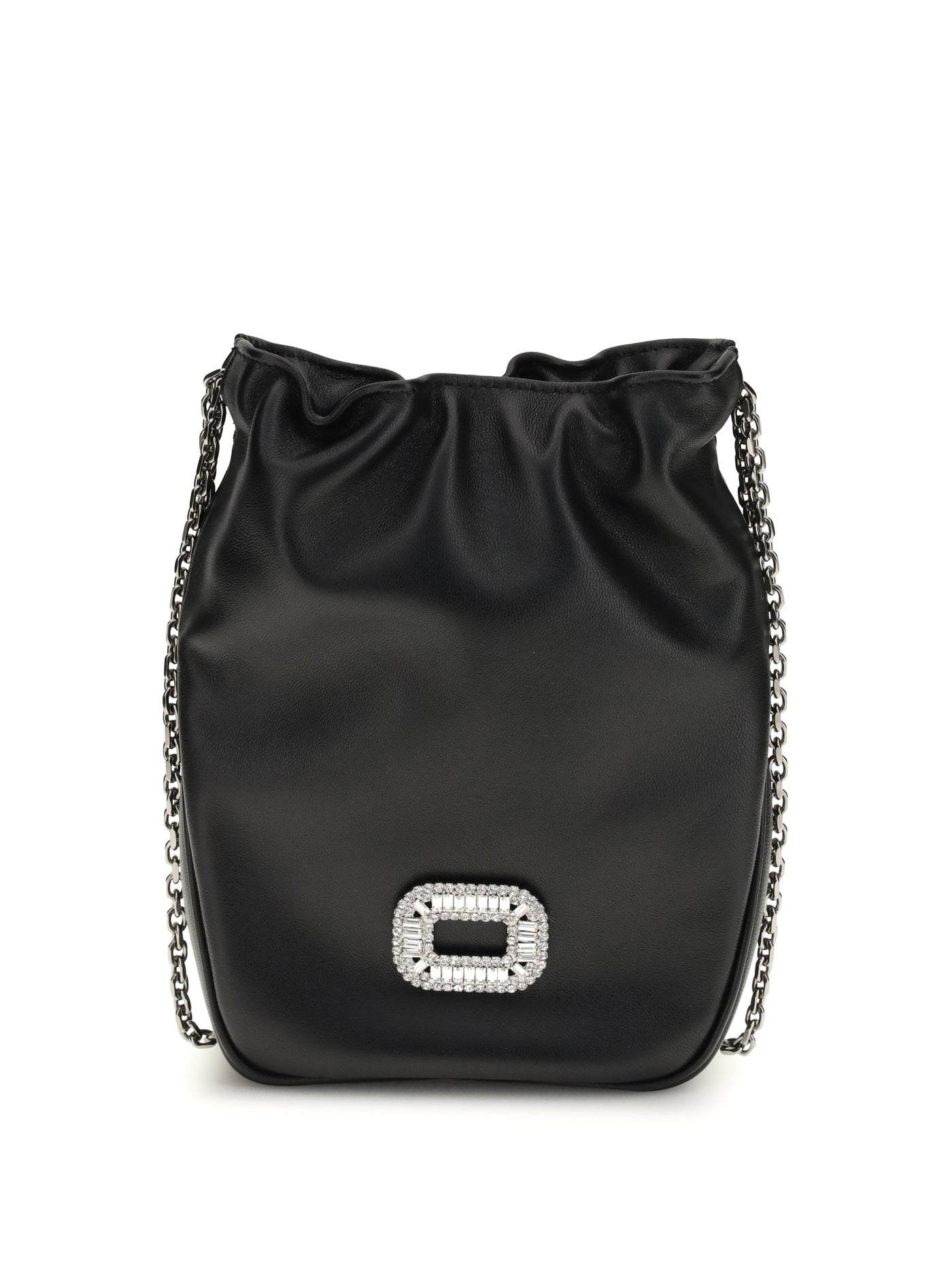 Roger Vivier Bucket Bag — Black Lambskin