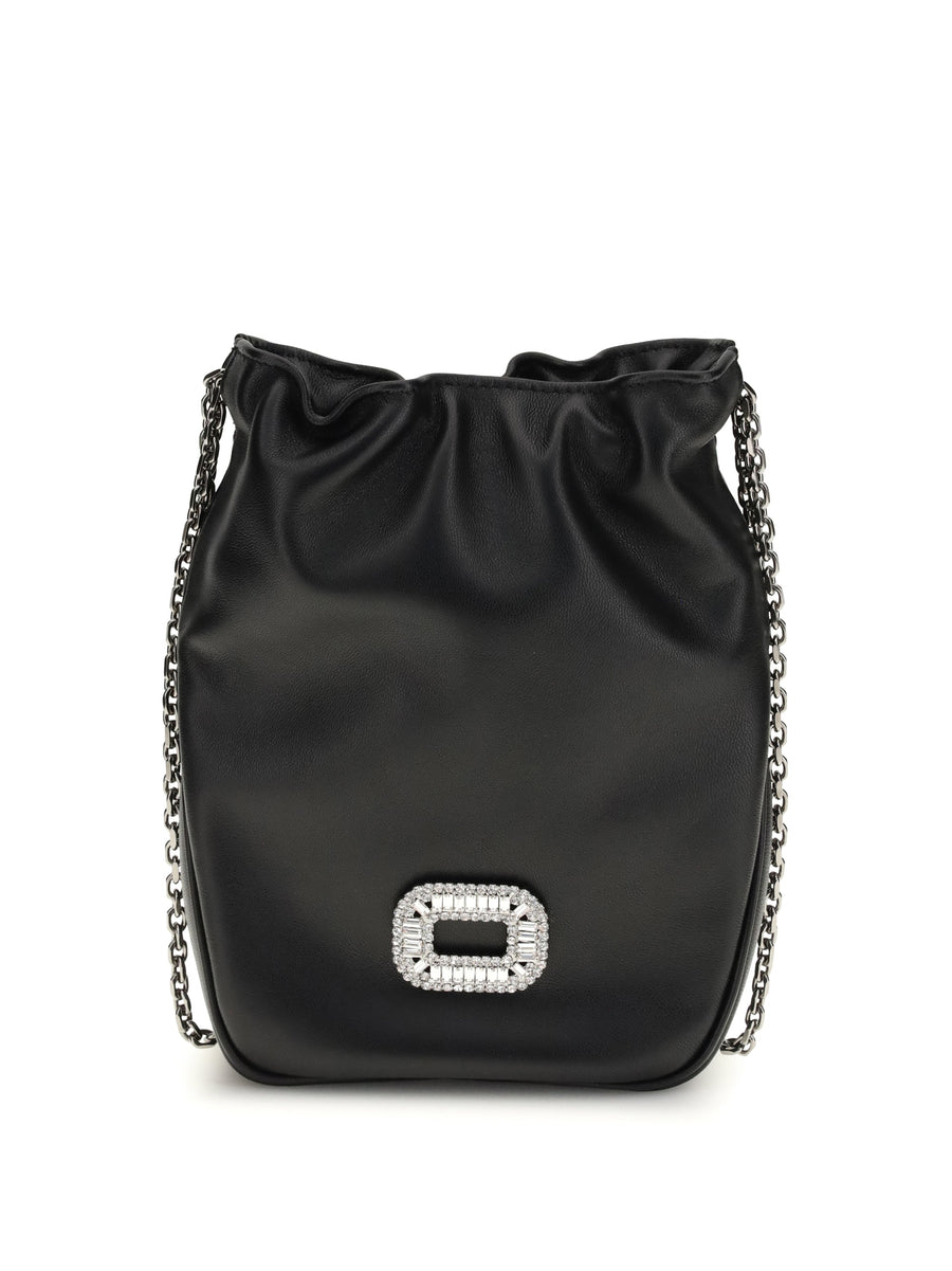 Roger Vivier Bucket Bag — Black Lambskin