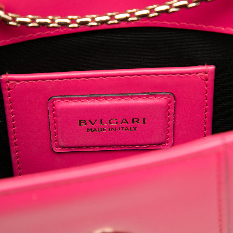 Small Leather Square Serpenti Forever Chain Crossbody - Image 5