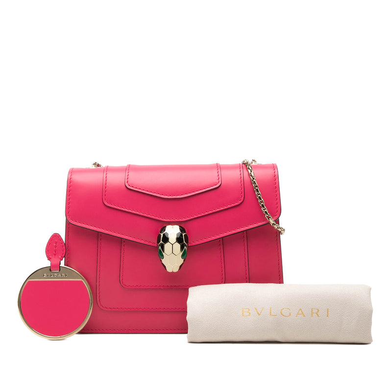 Small Leather Square Serpenti Forever Chain Crossbody - Image 7