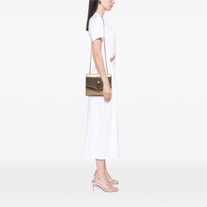 Medium Metallic Leather Monogram Sulpice Crossbody - Image 7