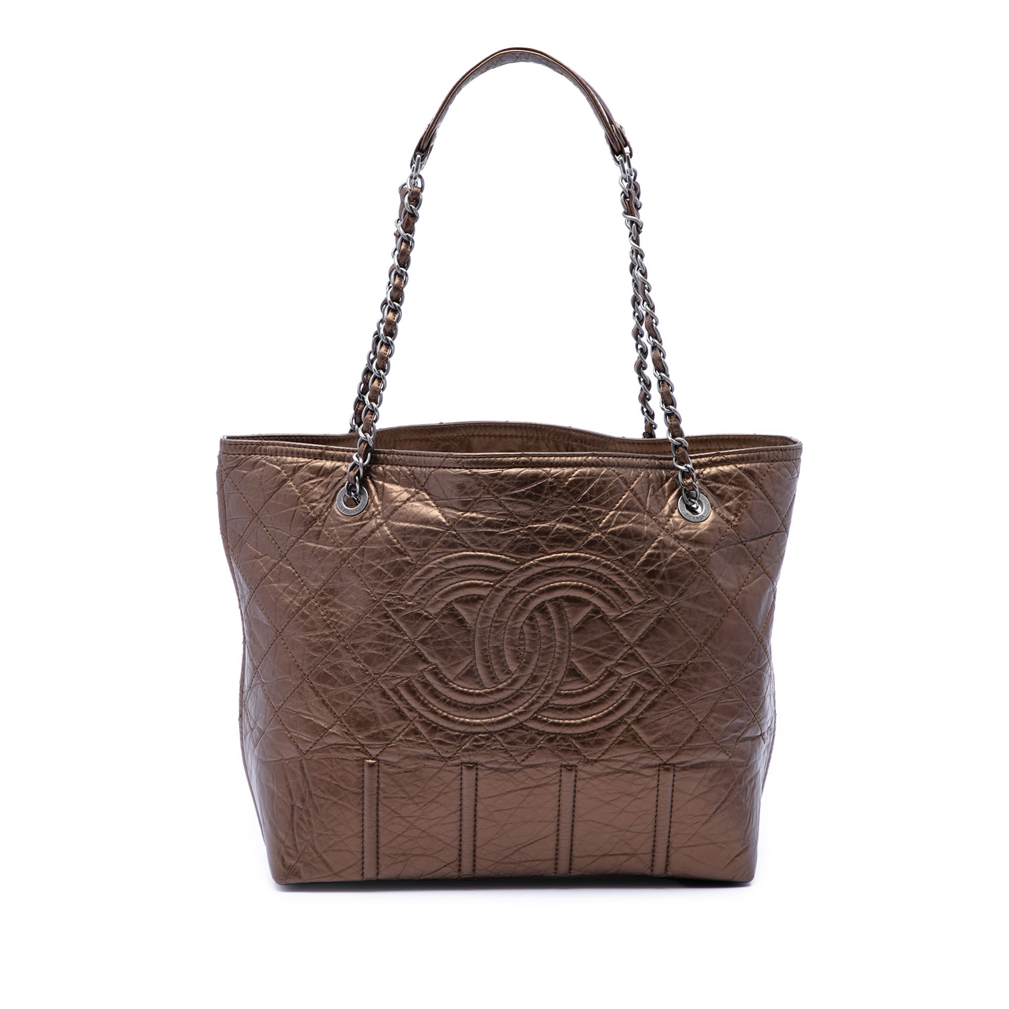 Distressed Calfskin Shopping In Moscow Tote - Image 1
