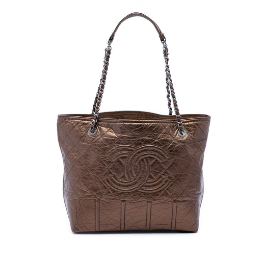 Distressed Calfskin Shopping In Moscow Tote - Image 1