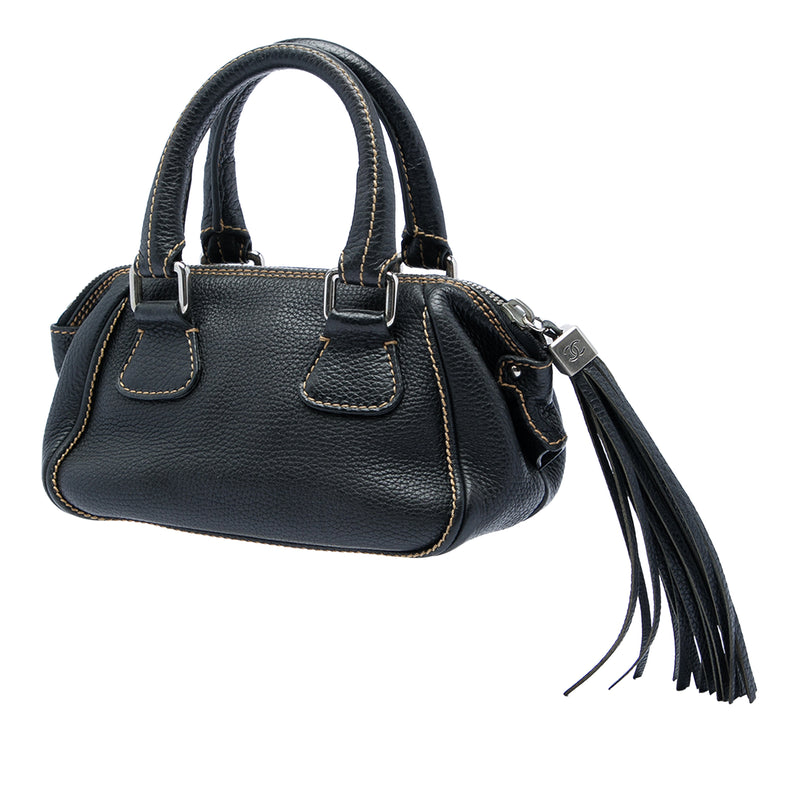 Grained Calfskin Tassel LAX Bowler Bag - Image 2