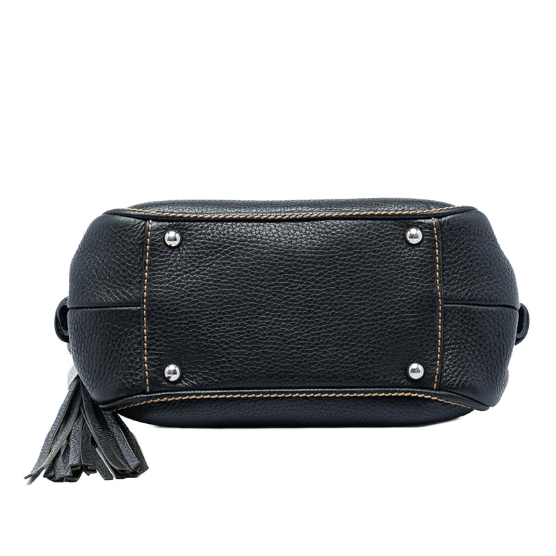 Grained Calfskin Tassel LAX Bowler Bag - Image 3