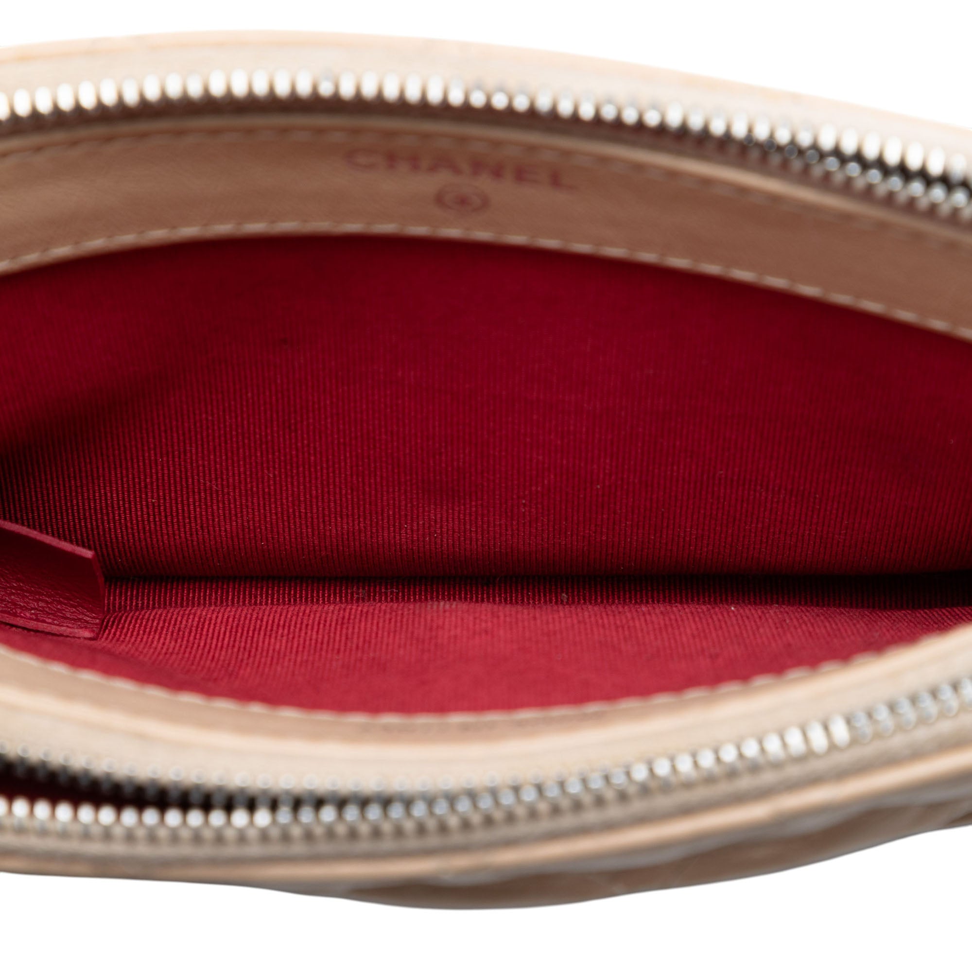 Bicolor Aged Calfskin Gabrielle Double Zip Clutch with Chain - Image 4