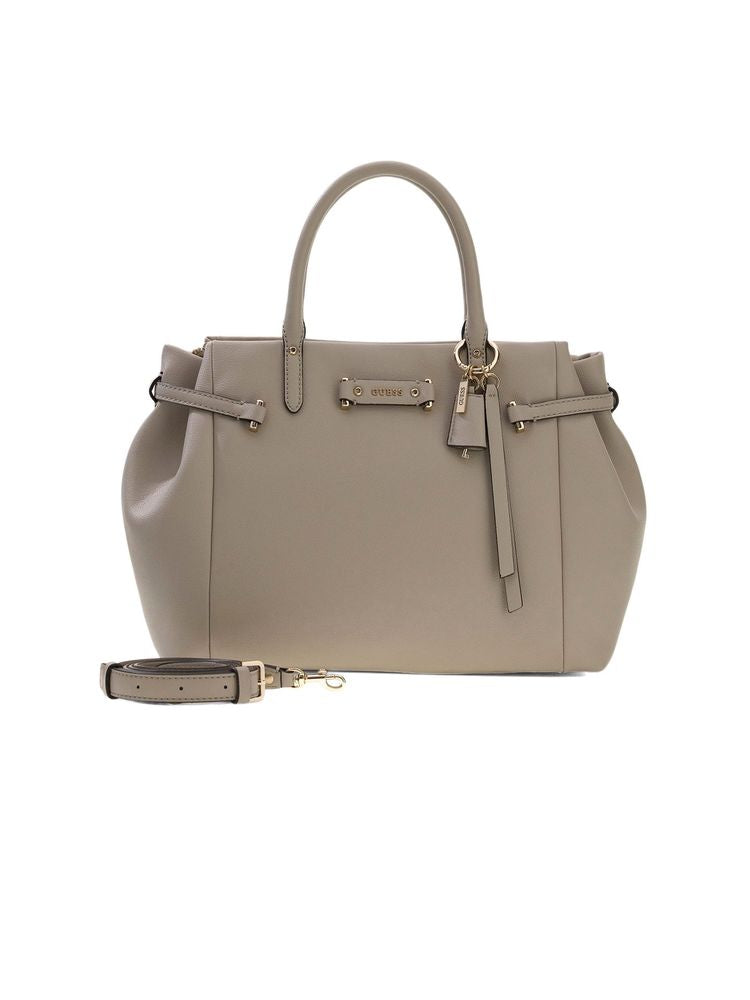 Guess Dorothy Girlfriend Shoulder Bag — Beige Polyurethane