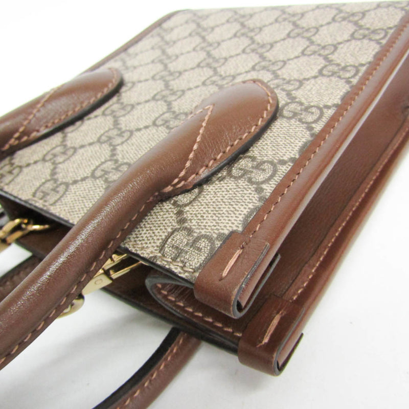 Gucci Interlocking G Patch Gg Coated Canvas Beige Bag