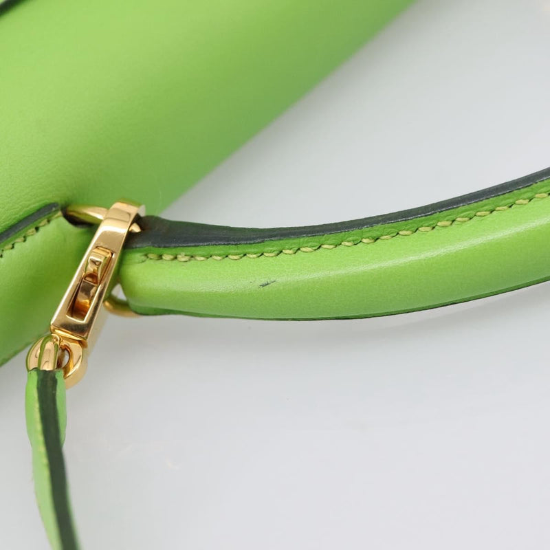 Hermes Kelly Green Gulliver With Gold Hardware Leather Bag
