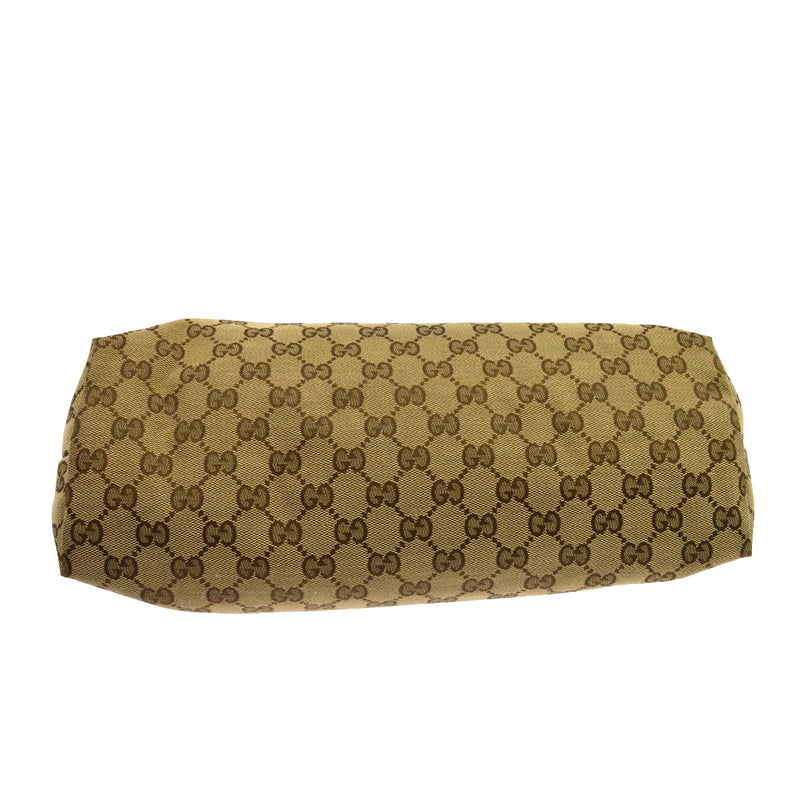 Gucci Web Zip Gg Canvas Beige Bag