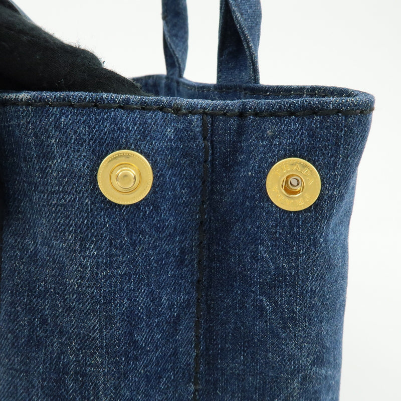 Prada Canapa Convertible Denim Blue Denim_jeans Bag