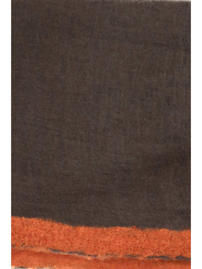 Mirror The Sky Semi-Felted Cashmere Scarf — Brown Kashmir/capra Hircus Scarfs