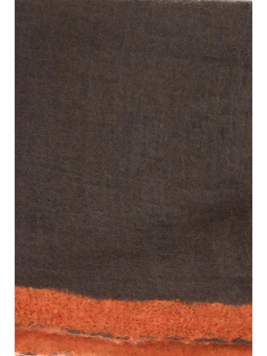 Mirror The Sky Semi-Felted Cashmere Scarf — Brown (capra Hircus) Scarfs