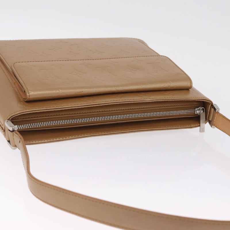Louis Vuitton Mat Allston Monogram Vernis Beige Leather Bag