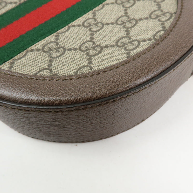 Gucci Ophidia Round Gg Coated Canvas Beige Bag