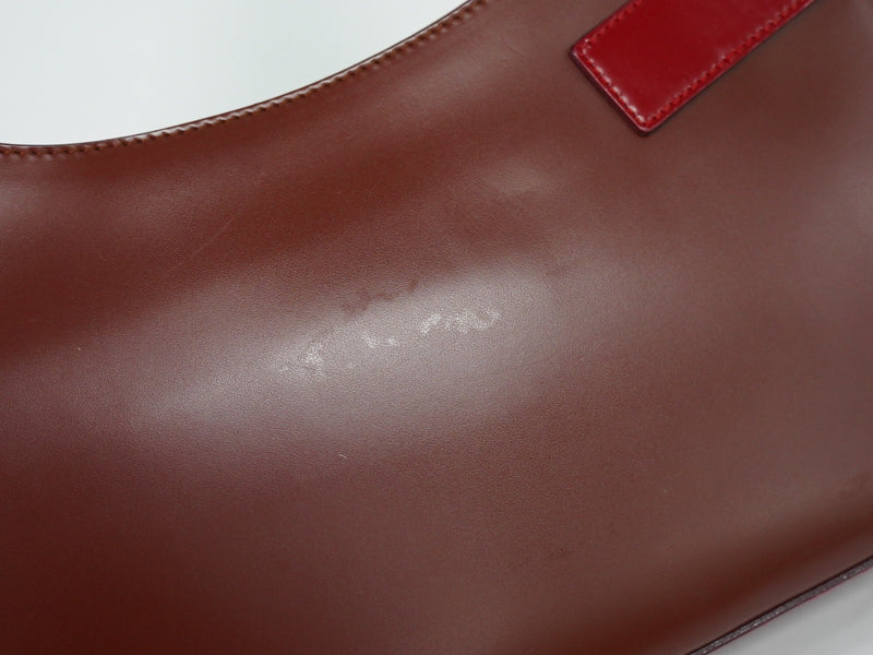Salvatore Ferragamo Gancini Hobo Leather Brown
